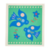 Two Swedish‑style dish cloths with printed design, made from biodegradable cellulose and cotton, ideal for sustainable cleaning.