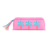 Mini Fiesta Vanity Bag (21 × 8 cm) with matching interior lining, inside pocket, rose‑gold zipper and leather‑feel tassel pull