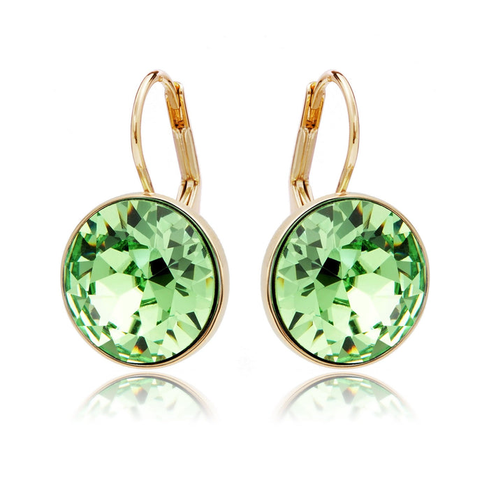 Peridot Crystal Earrings - Gold