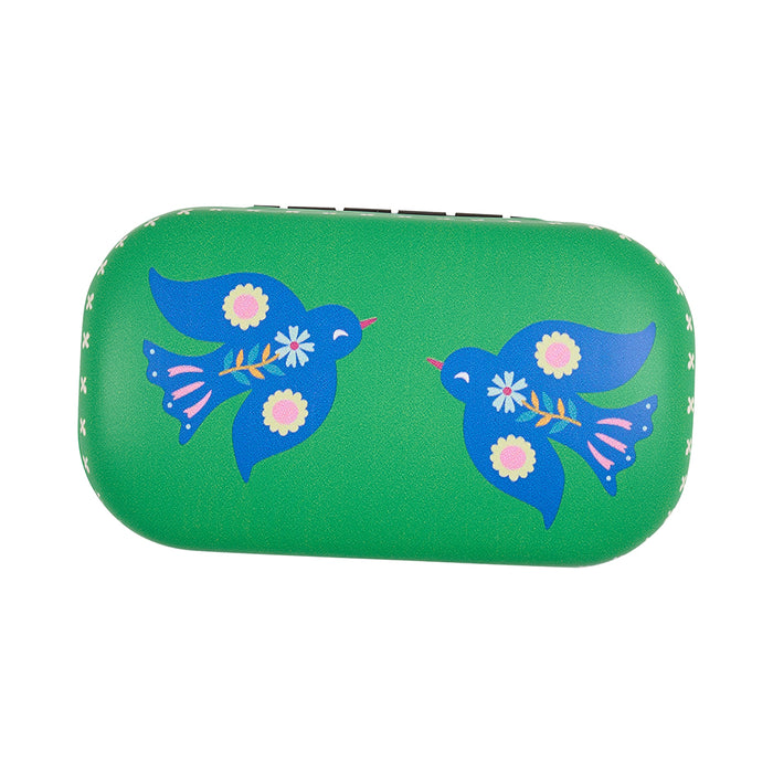 3 Fiesta style Safe Keeper hard‑shell cases in assorted designs - compact, protective storage for small valuables.