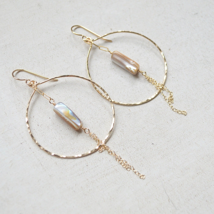 Mother of pearl shop hoop earrings
