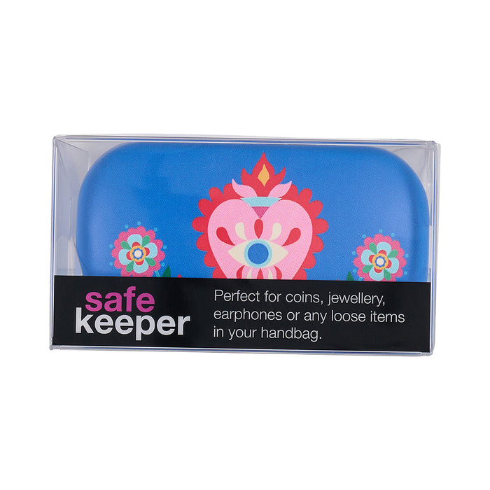 3 Fiesta style Safe Keeper hard‑shell cases in assorted designs - compact, protective storage for small valuables.
