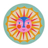 Brighten your table with this 6-piece Fiesta coaster set! Heat-resistant, cork-backed & easy to clean—perfect for coastal homes & gifting. Sun coaster.