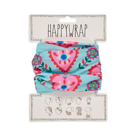 Happywraps Fiests print hair bands — a 50 × 25 cm lightweight, versatile microfiber scarf that can be styled in many ways.