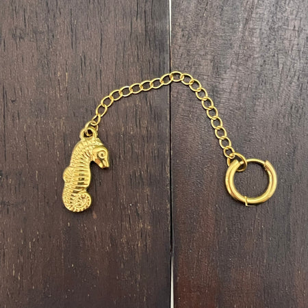 gold seahorse bikini charm pvd stainless steel coastal jewellery