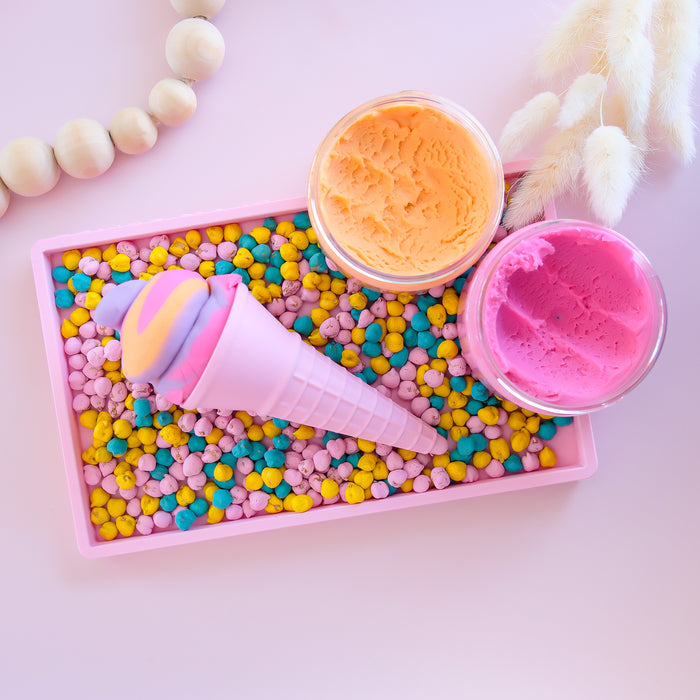 Eco Ice Cream Cone - for Playdough - Pink