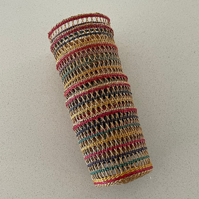 Set of 6 mini baskets / glass holders