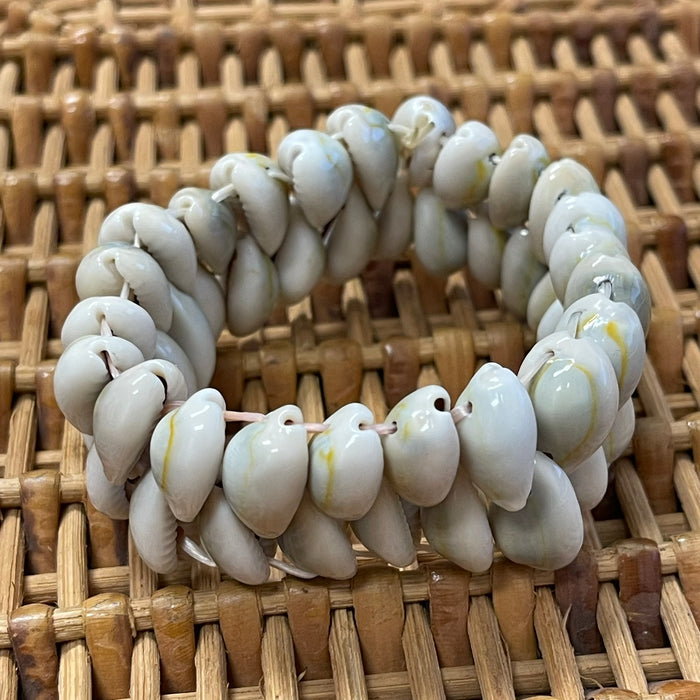 Double Cowrie Shell Stretch Bracelet