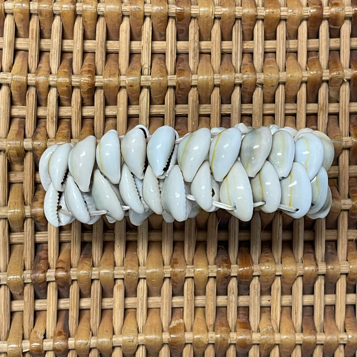 Double Cowrie Shell Stretch Bracelet