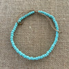Mint colour bead anklet with extendable chain, vibrant beach jewellery