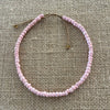 Dusty pink colour bead anklet extendable, coastal summer accessory