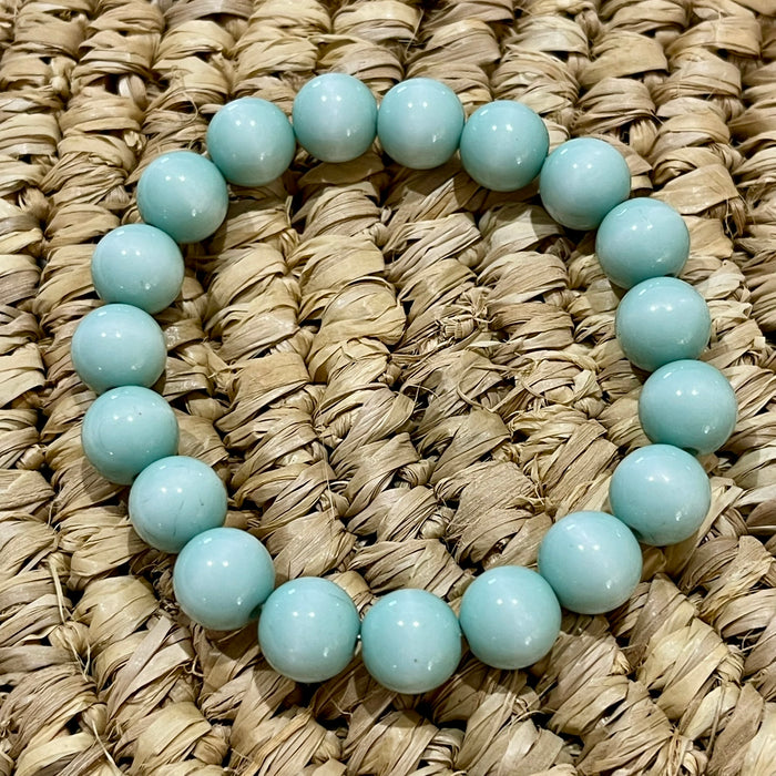 Shiny Seafoam Stretch Bracelet