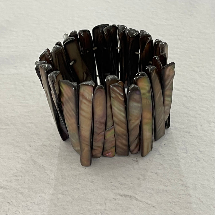 Brown Shell Stretch Bracelet