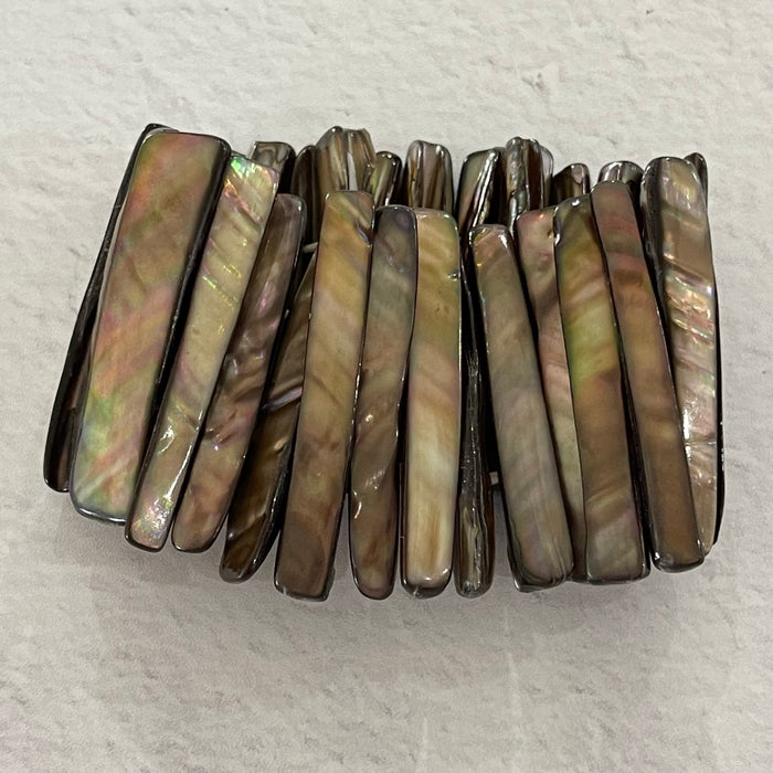 Brown Shell Stretch Bracelet