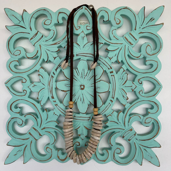 Cowrie Shell Necklace on Leather