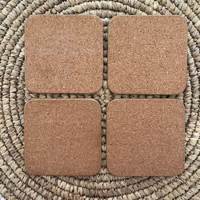 Fiji Gold Trimmed Coasters - Set of 4