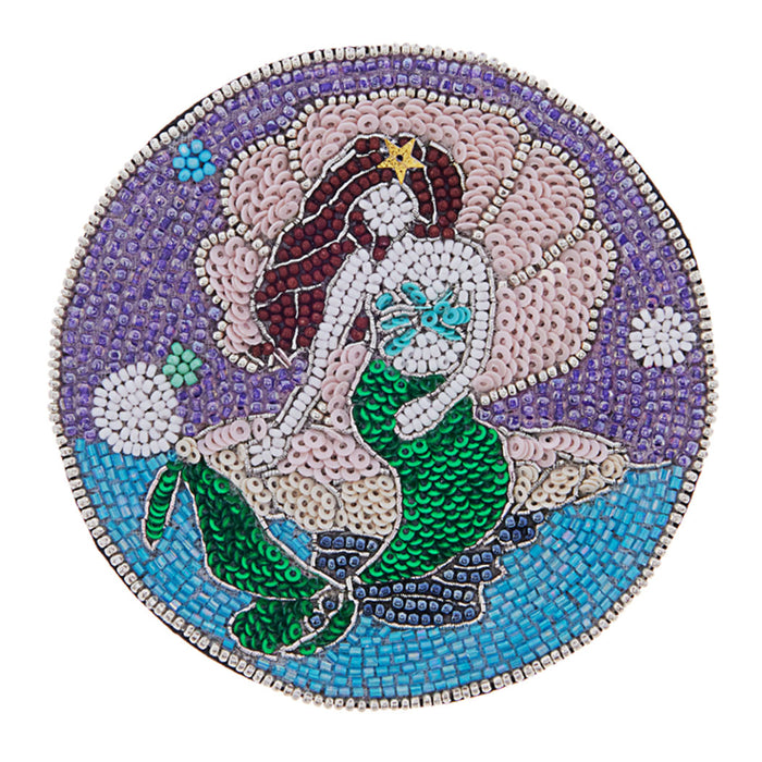 Beaded Coaster - Mermaid - Round