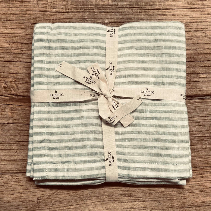 Dessert Sage Stripe Napkin - Set of 2