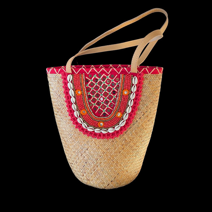 Beaded Shell Basket