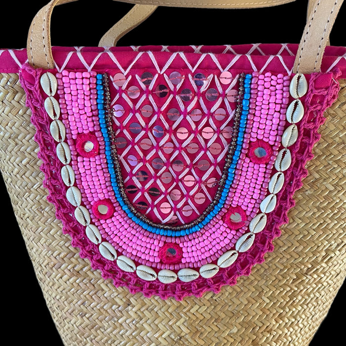 Beaded Shell Basket