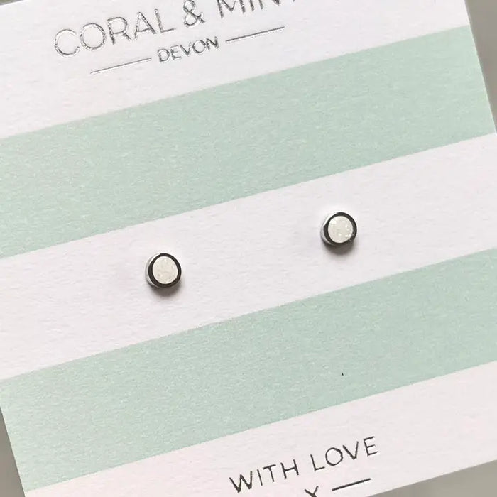 Enamel Stud Earrings - Mini