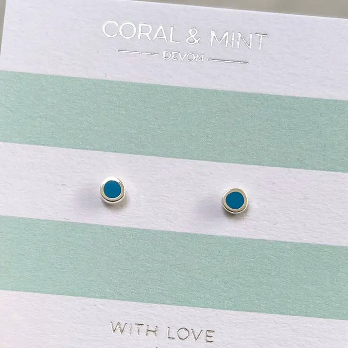 Enamel Stud Earrings - Mini