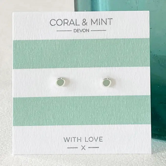 Enamel Stud Earrings - Mini