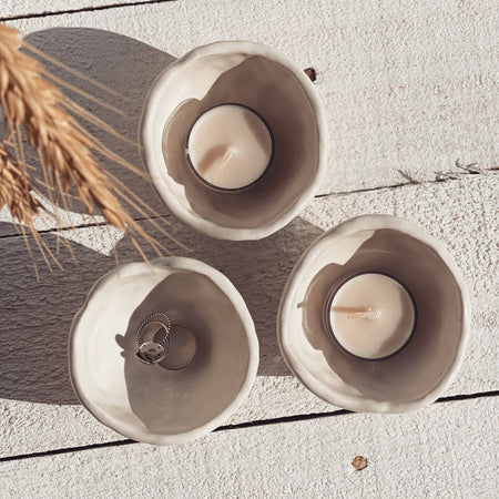 Handmade Australian ceramic bowl for tealights, jewellery, or dips