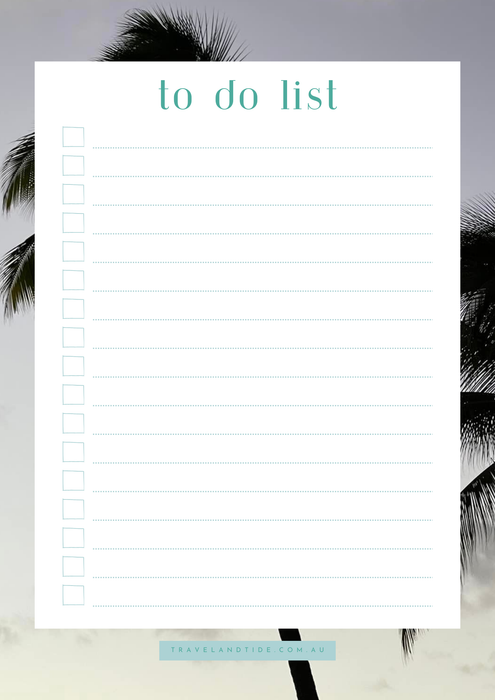 To Do List - Palm - Digital Version