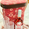 Wanderer Cooler Bag - boho quilted floral print with faux-leather trim and sturdy shoulder strap