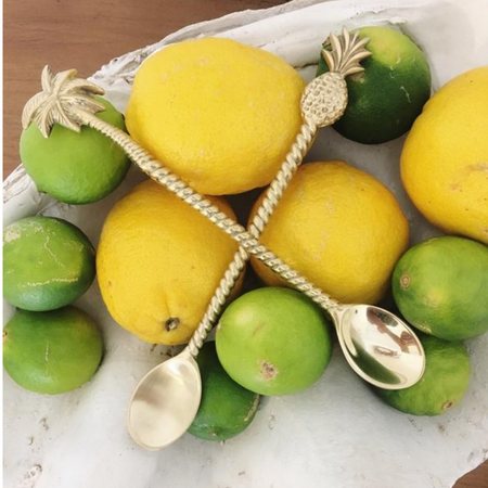 Tropical palm tree brass stirrer for cocktails and drinks