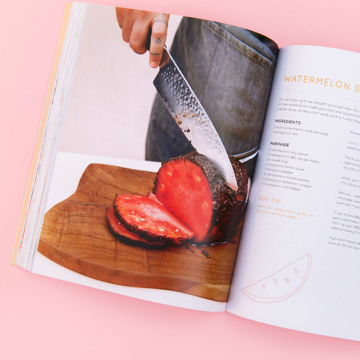 Plant-based recipe book with smoothie bowls and salads