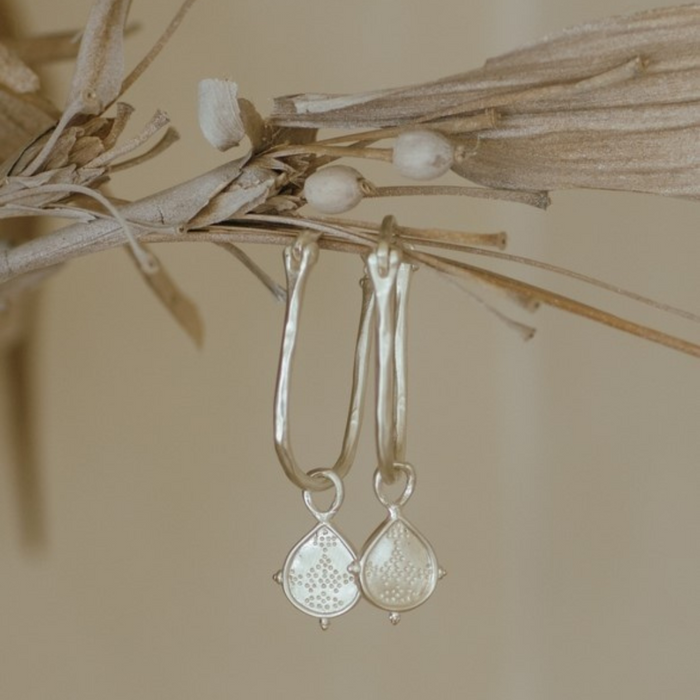 Nahla Hoop Earrings - Silver Plated