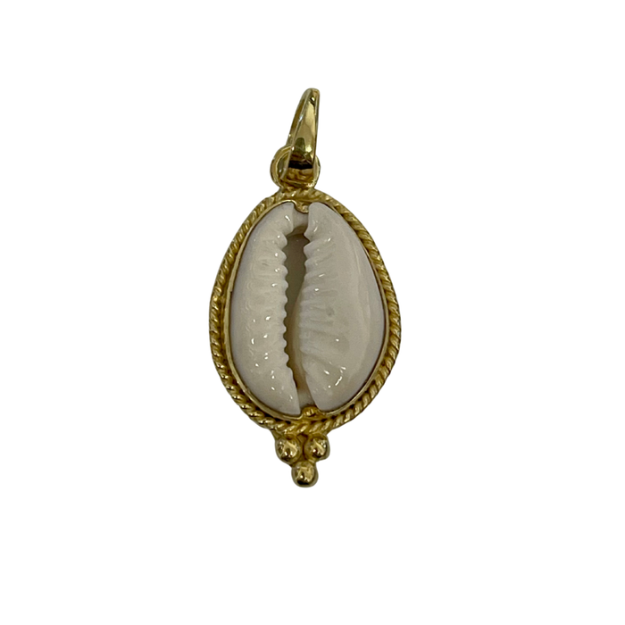 Cowrie Shell Pendant - Gold