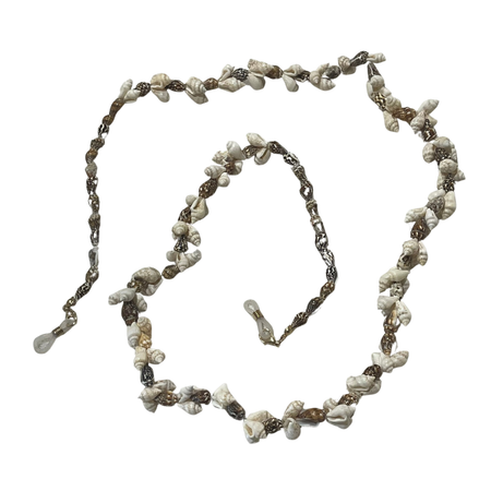 Brown shell sunglass chain with natural shells, 90cm coastal accessory for sunglasses