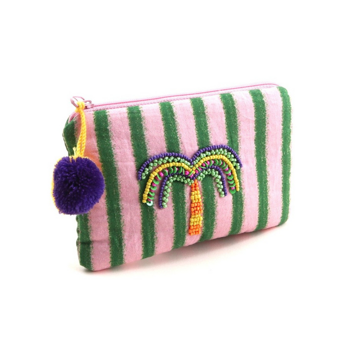 Stripe Capri Coin Pouch