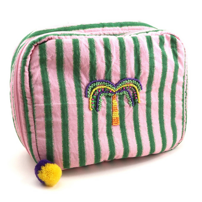 Stripe Capri Cosmetic Pouch