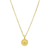 Coastal-inspired scallop shell disc necklace in gold and silver