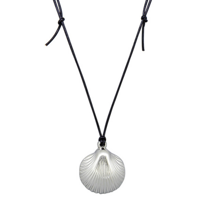 Marine Scallop Shell Rope Necklace – Silver or Gold