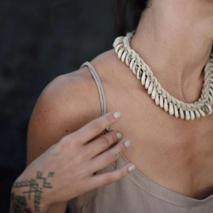 Vintage Drop Cowrie Shell Necklace