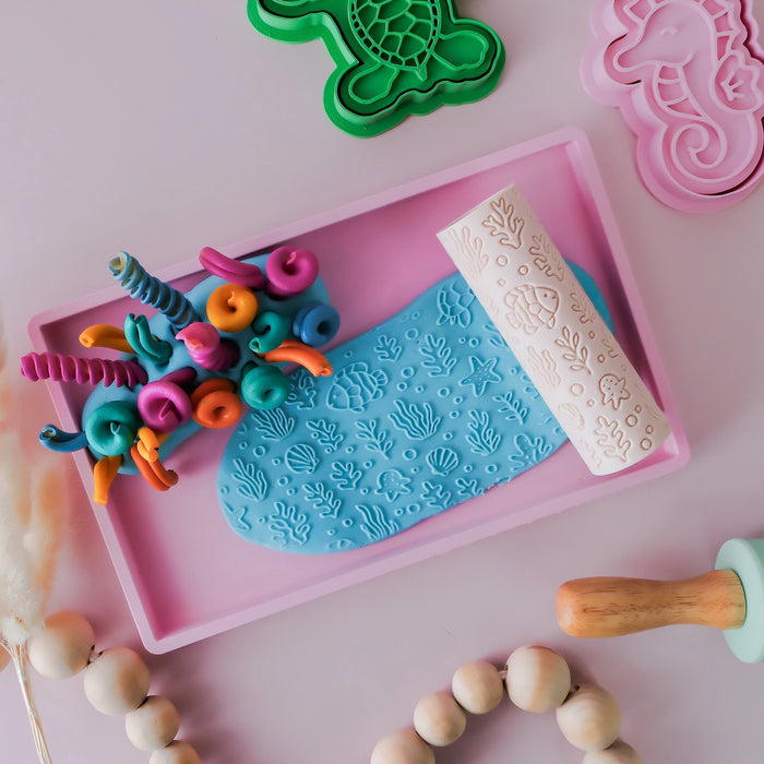 Eco Textured Roller - Ocean Life - Pink