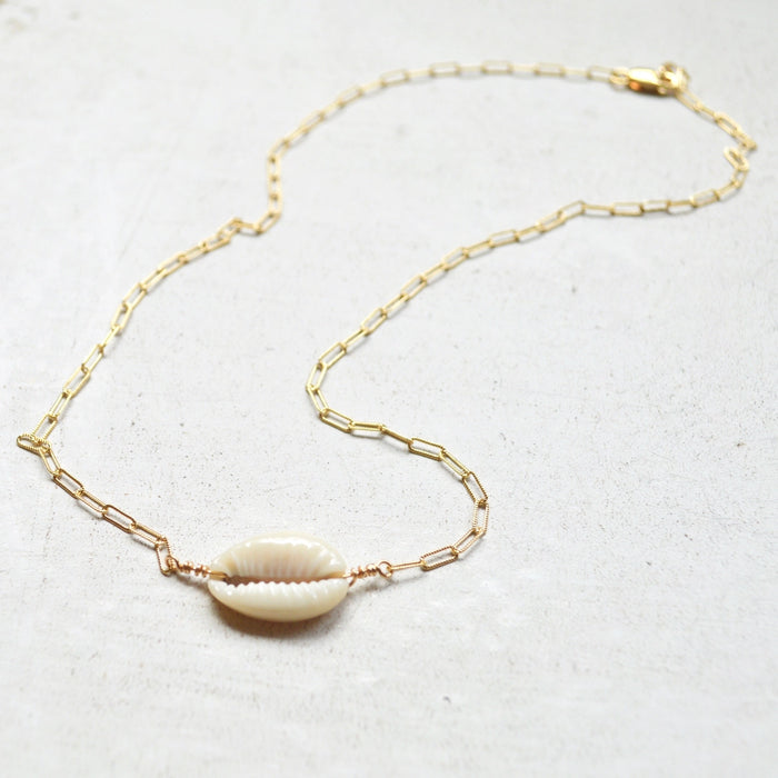 Cowrie Shell Chain Choker