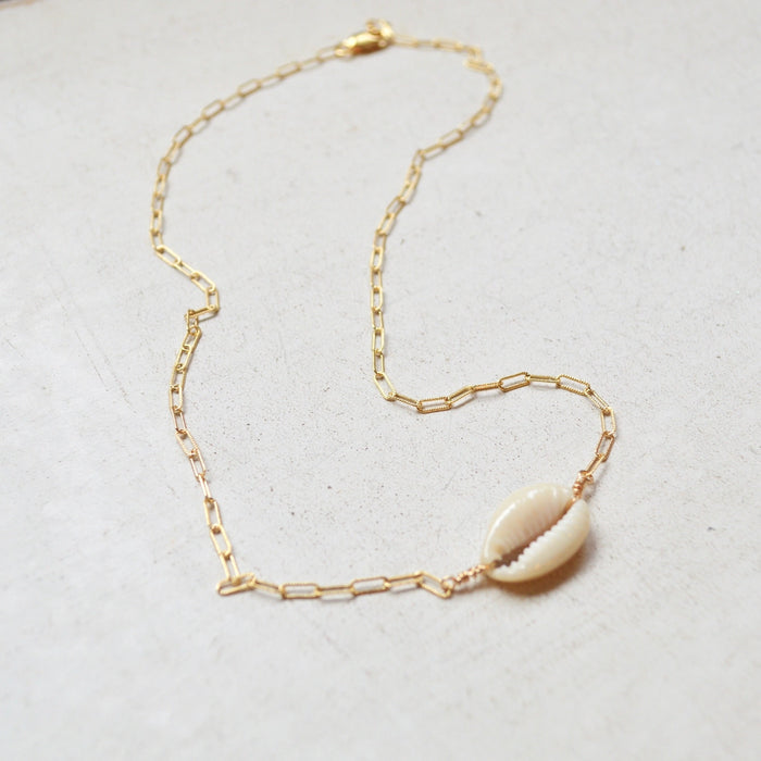 Cowrie Shell Chain Choker