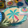 Brighten your table with this 6-piece Fiesta coaster set! Heat-resistant, cork-backed & easy to clean—perfect for coastal homes & gifting.