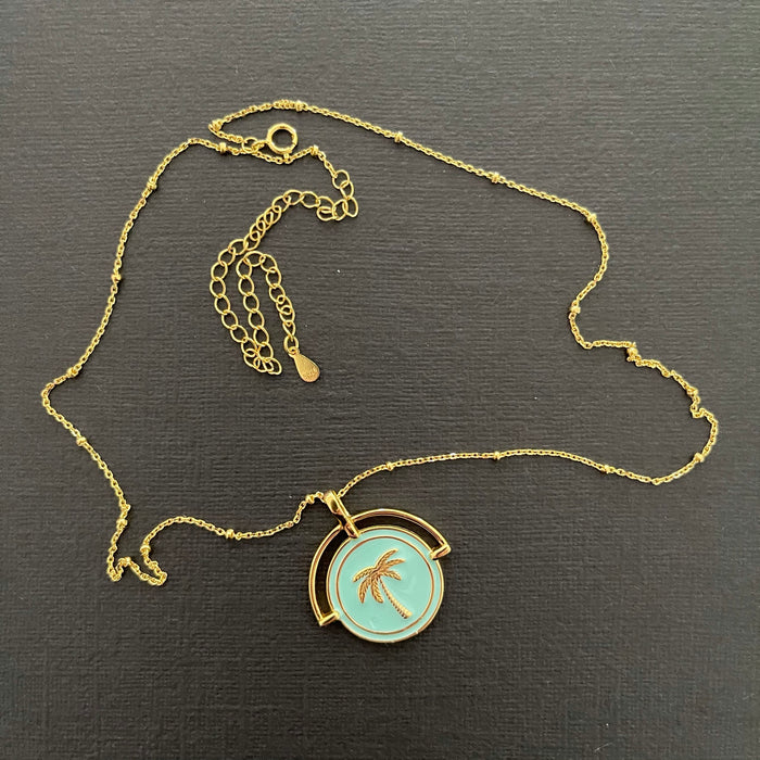 Aqua Costa Rica Pendant + Necklace