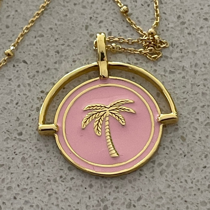 Pink Costa Rica Pendant + Necklace