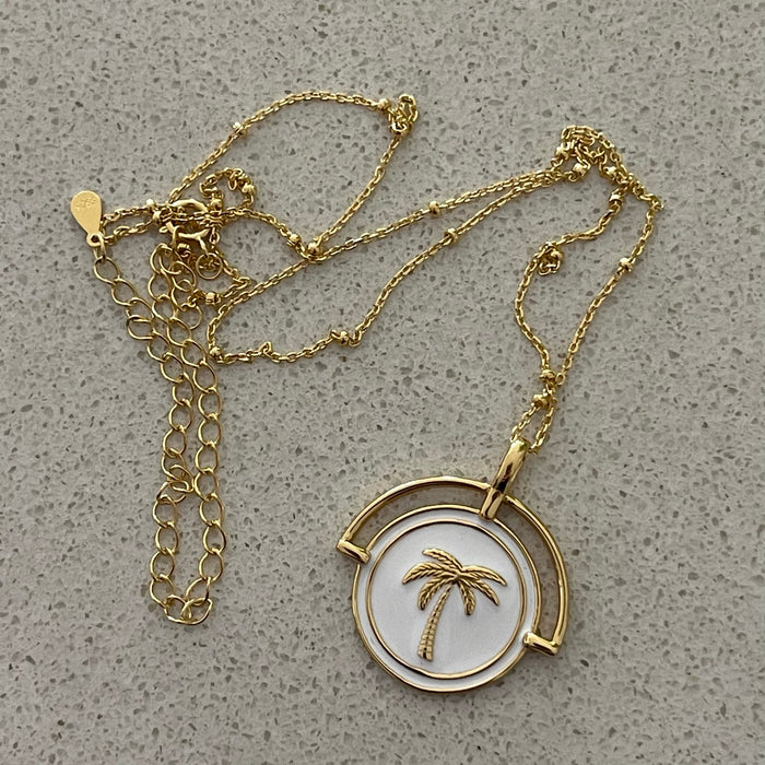 White Costa Rica Pendant + Necklace