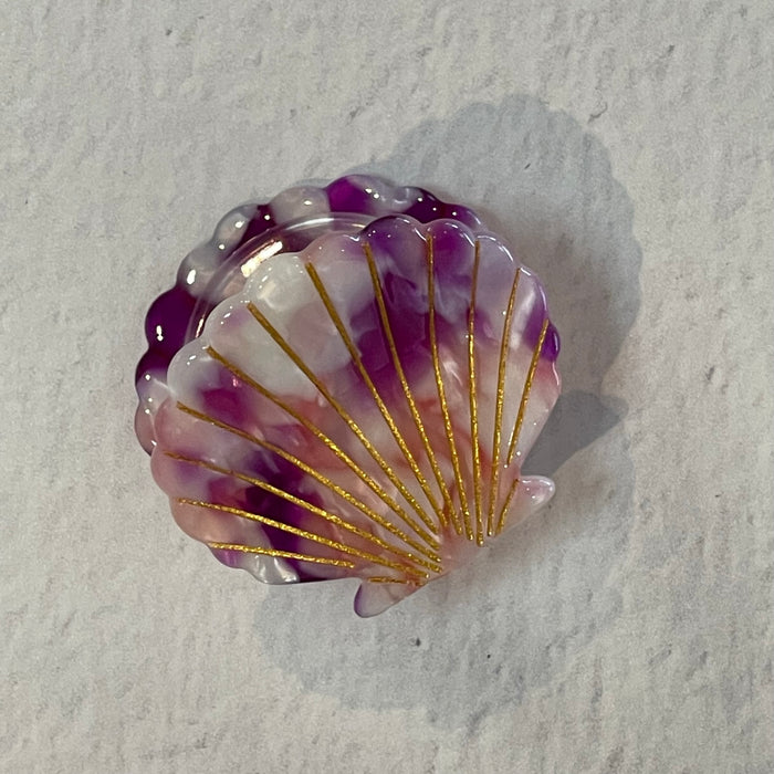 Purple Shell Hair Clip