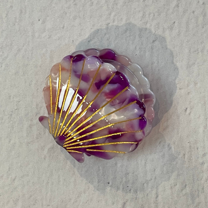 Purple Shell Hair Clip