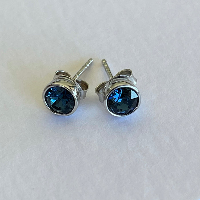 Sparkle Stud Earrings - Montana Blue